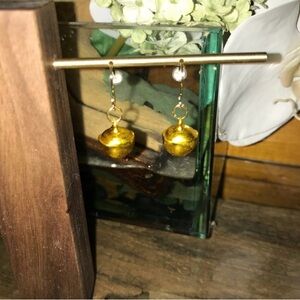 Gold Jingle Bell Earrings